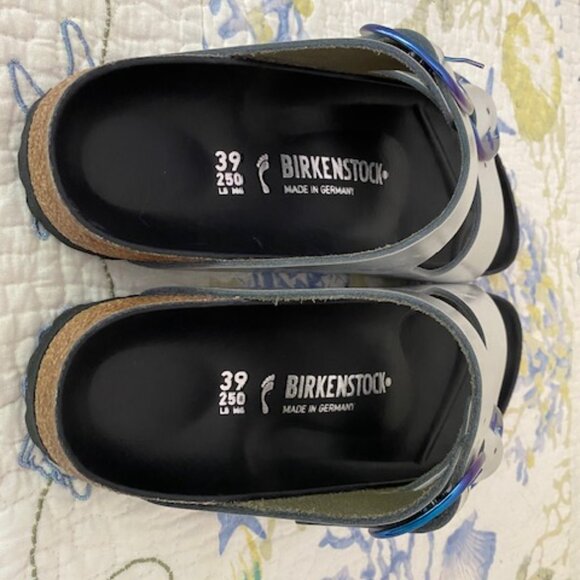 Birkenstock Arizona Big Buckle Metallic Silver Sandal - New w/o Tags - 8-8.5 - Picture 4 of 7